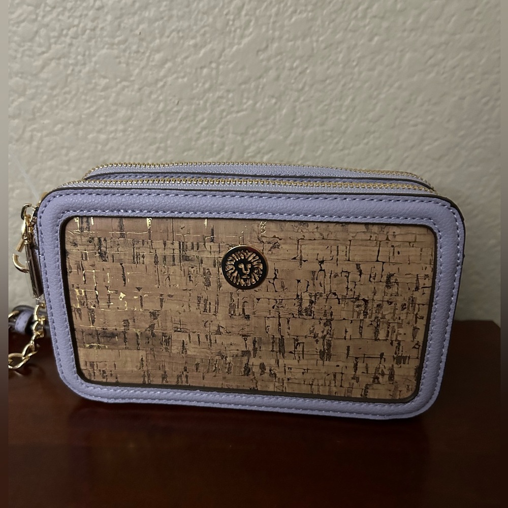Lavender and cork purse. Unused